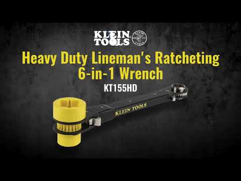 Klein 6-in-1 Heavy-Duty Lineman's Ratcheting Wrench