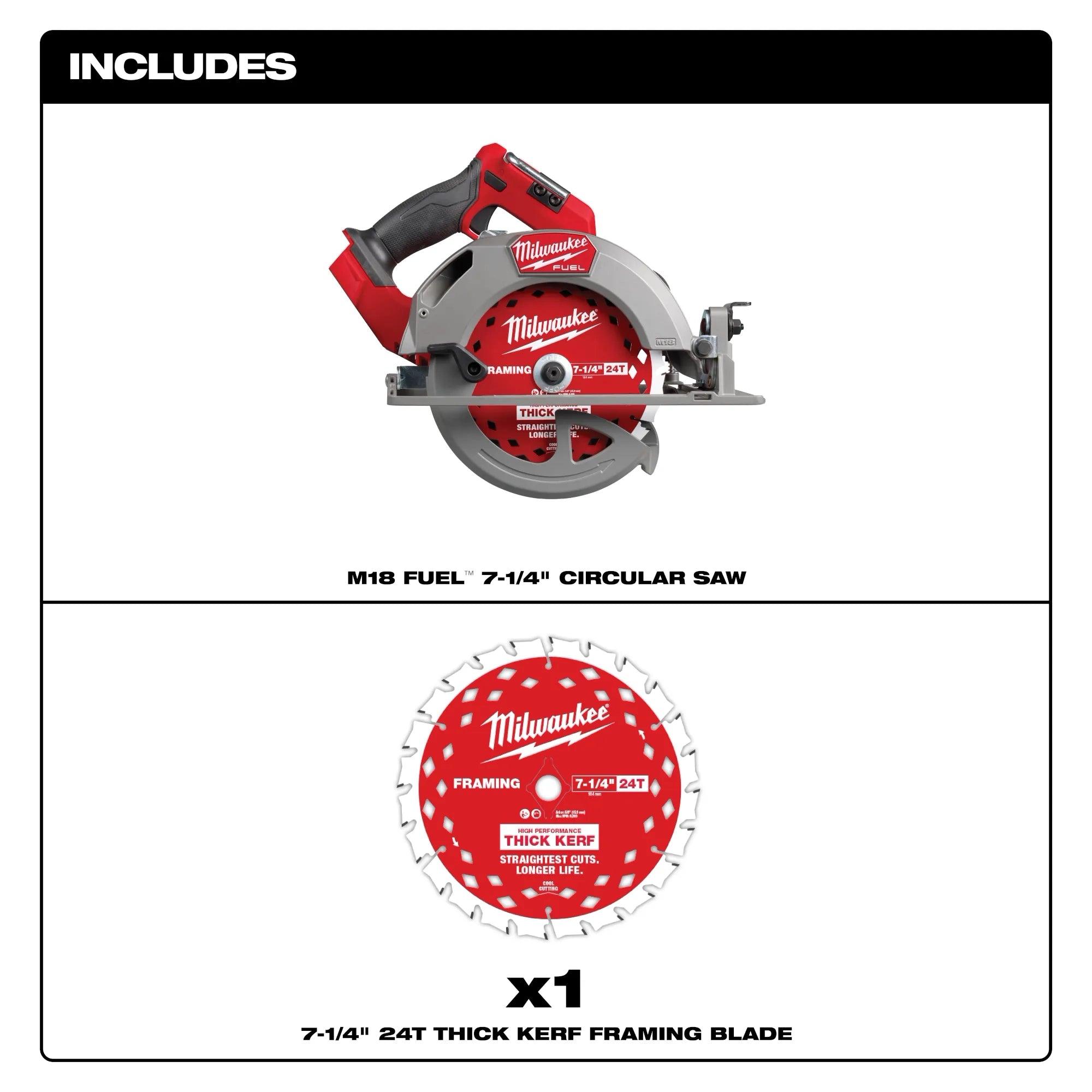 Milwaukee Tools M18 FUEL 7-1/4” Circular Saw (Tool Only) - T and A Tools