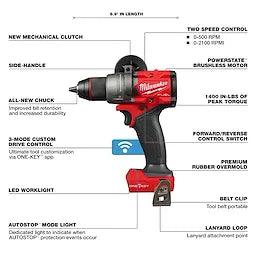 Milwaukee M18 FUEL 1/2" Hammer Drill/Driver w/ ONE-KEY (Tool-Only) - T and A Tools