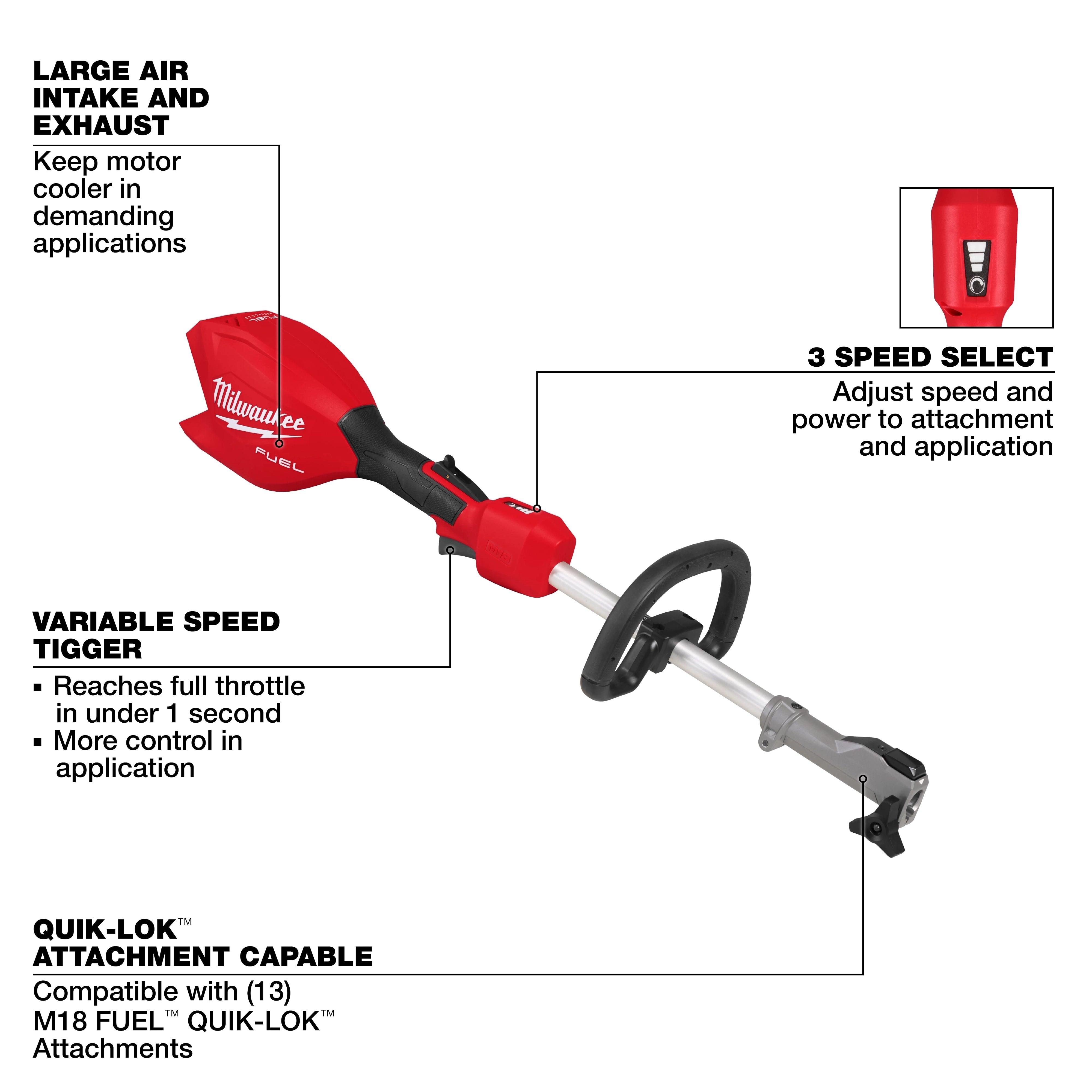 Milwaukee Tools M18 FUEL Power Head w/ QUIK-LOK - T and A Tools