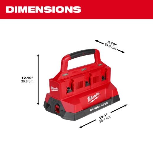 Milwaukee M18 PACKOUT Six Bay Rapid Charger - T and A Tools