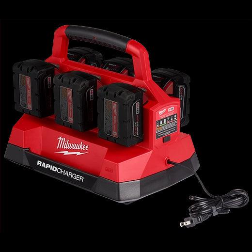 Milwaukee M18 PACKOUT Six Bay Rapid Charger - T and A Tools