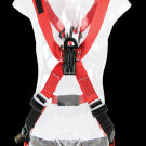 Bashlin "X" Style Harness with nylon loop back attachment Q683XAX-M