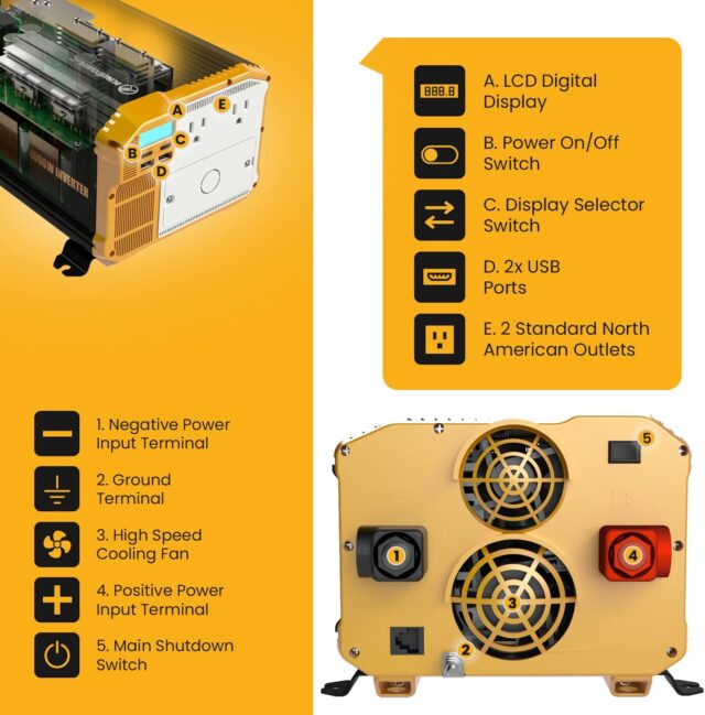 Krieger 4000 Watt Modified Sine Wave Inverter