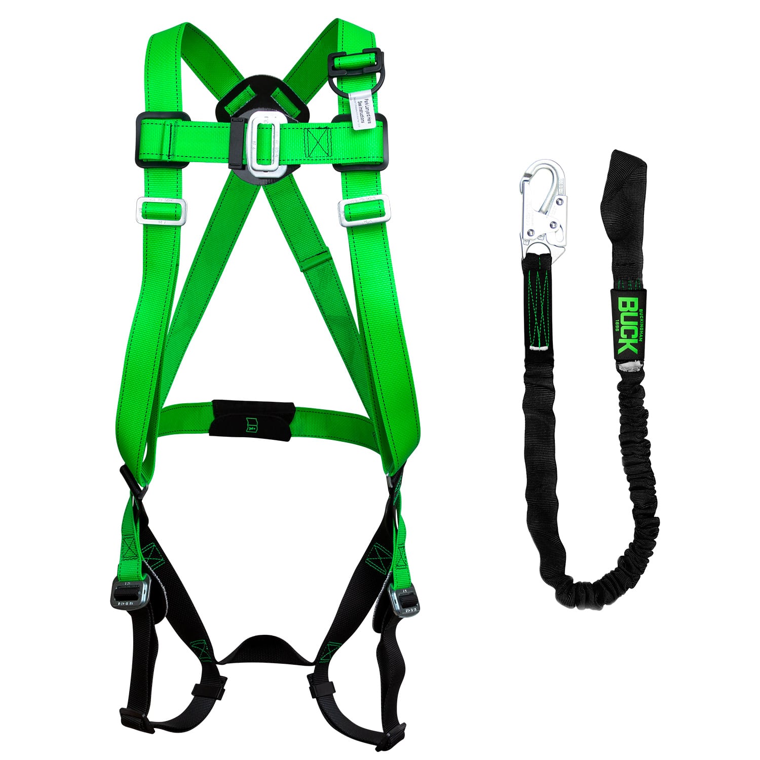Buckingham BuckEssential Fall Arrest Harness With Lanyard U64C93Q3