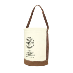 Klein Tools 100 lb Leather Bottom Canvas Bucket With Swivel Snap