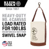 Klein Tools 100 lb Leather Bottom Canvas Bucket With Swivel Snap
