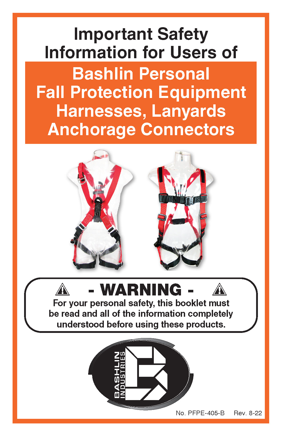 Bashlin 6’ Fall Arrest Lanyard 2805-6HL