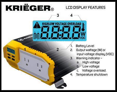 Krieger 1500 Watt Modified Sine Wave Inverter